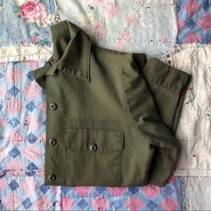 Vintage US Army Olive Fatigue Shirt
